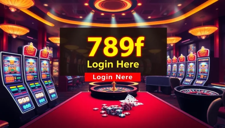 Experience the excitement of gambling at the 789f login platform with vibrant slot machines and roulette wheels inviting players to win big.