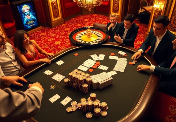 kp88 poker night with exclusive chips and vibrant players enjoying the thrill of the game.