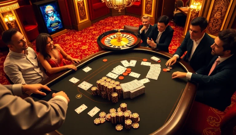 kp88 poker night with exclusive chips and vibrant players enjoying the thrill of the game.